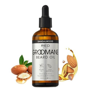 Red by Kiss Groomane Beard Oil – Sandalwood 3 Oz - ANNS BEAUTY SUPPLY